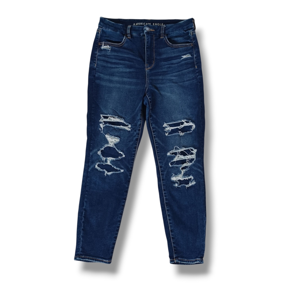 Amercan Eagle Womens Jeans Jeggings Ripped Next Level Stretch Size 8 XS 29x24.5
